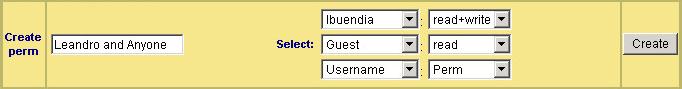 Management View Perms Management Panel Create Perm Subpanel