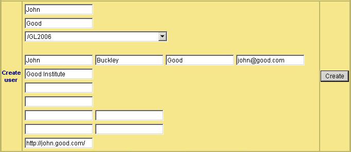 Management View User Management Panel Create User Subpanel